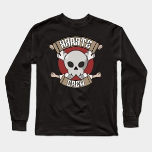 Karate crew Jolly Roger pirate flag Long Sleeve T-Shirt